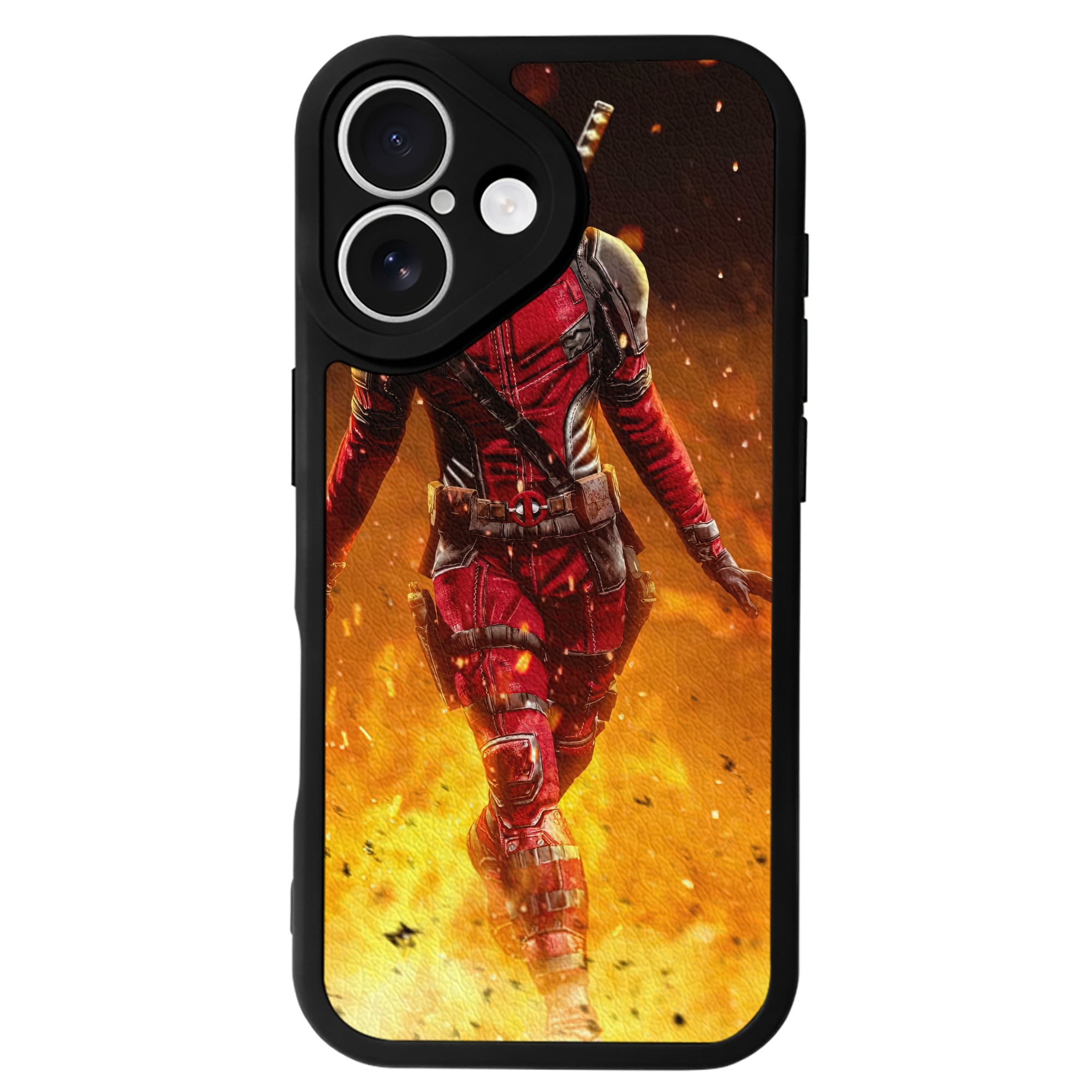（画像用） Deadpool デッドプール 【iPhone 16シリーズ対応】シリコンスマホケース（レザー調） 材質：シリコン